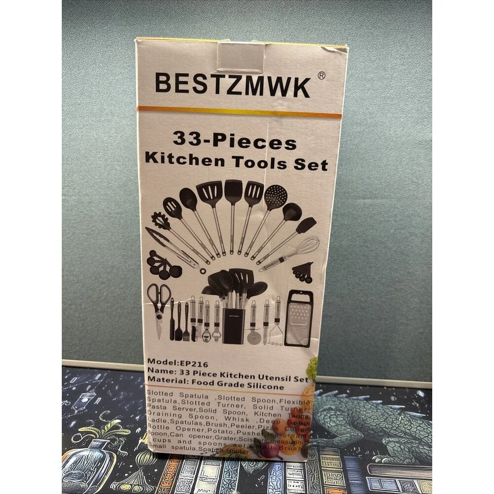 Kitchen Utensil Set-Silicone Cooking UTENSILS-33 Kitchen Gadgets & Spoons Set